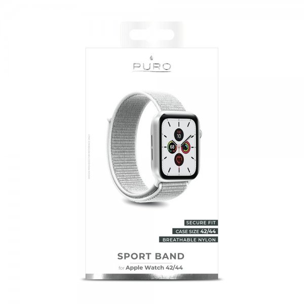 Puro Apple Watch 42/44/45mm Armband Sport Band Vit