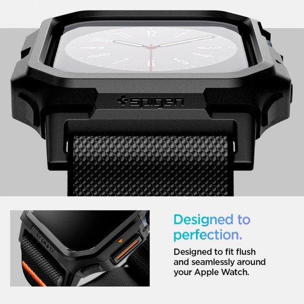 Spigen Apple Watch 42mm (Series 10/11) Armband och Skal Lite Fit Pro Matte Black