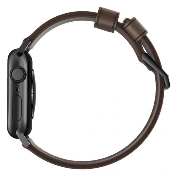 Nomad Apple Watch 44/45/46mm/Apple Watch Ultra Armband Modern Band Black Hardware Rustic Brown