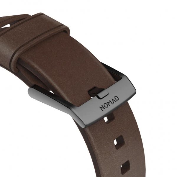 Nomad Apple Watch 44/45/46mm/Apple Watch Ultra Armband Modern Band Black Hardware Rustic Brown