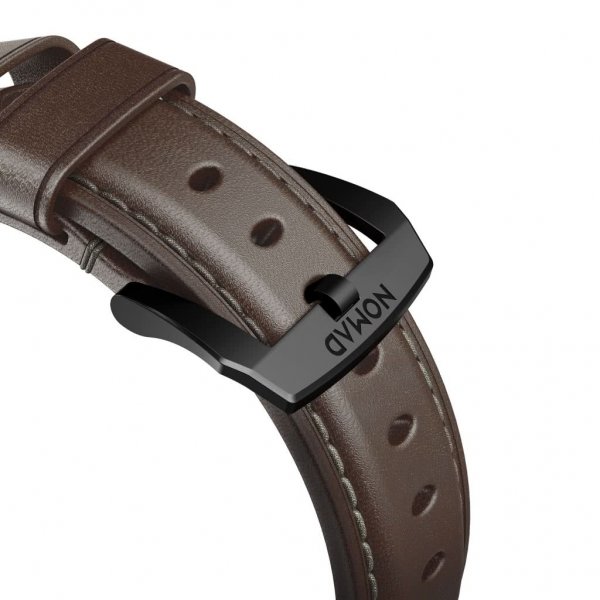 Nomad Apple Watch 44/45/46mm/Apple Watch Ultra Armband Traditional Band Black Hardware Rustic Brown