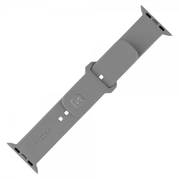 Fixed Apple Watch 44/45/46mm Armband Silicone Sporty Strap Grå
