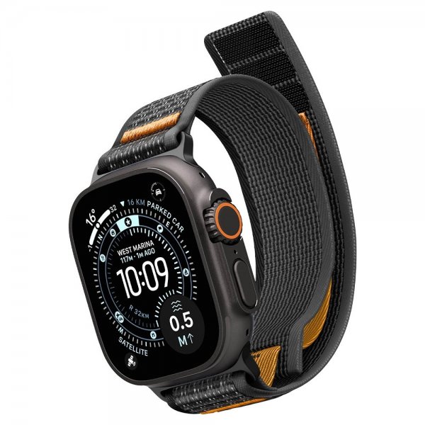 Spigen Apple Watch 44/45/46mm/Ultra 49mm Armband Athlex Air 2 Active Black Orange
