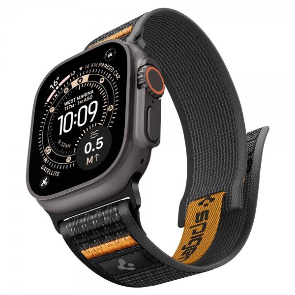 Spigen Apple Watch 44/45/46mm/Ultra 49mm Armband Athlex Air 2 Active Black Orange
