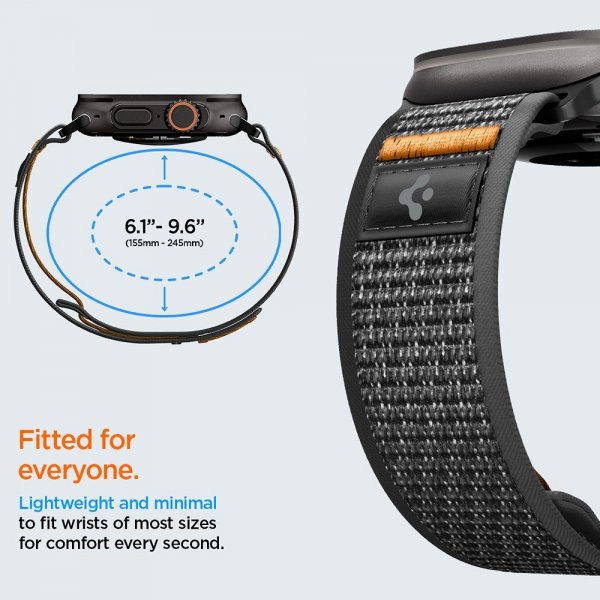 Spigen Apple Watch 44/45/46mm/Ultra 49mm Armband Athlex Air 2 Active Black Orange