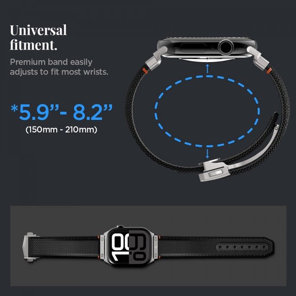 Spigen Apple Watch 44/45/46mm/Ultra 49mm Armband Classic Fit Svart