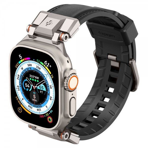 Spigen Apple Watch 44/45/46mm/Ultra 49mm Armband DuraPro Armor PU Svart