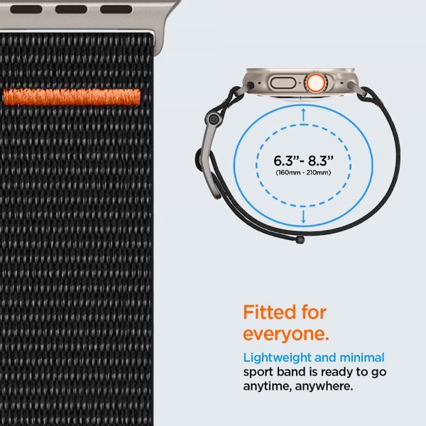 Spigen Apple Watch 44/45/46mm/Ultra 49mm Armband DuraPro Flex Svart