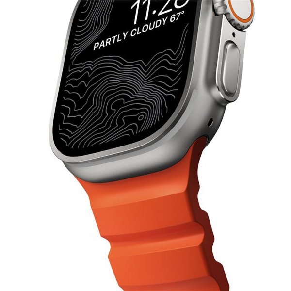 Nomad Apple Watch 44/45/46mm/Ultra 49mm Armband Rocky Point Natural Magma