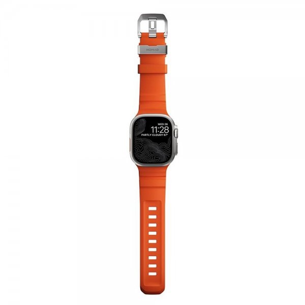 Nomad Apple Watch 44/45/46mm/Ultra 49mm Armband Rocky Point Natural Magma