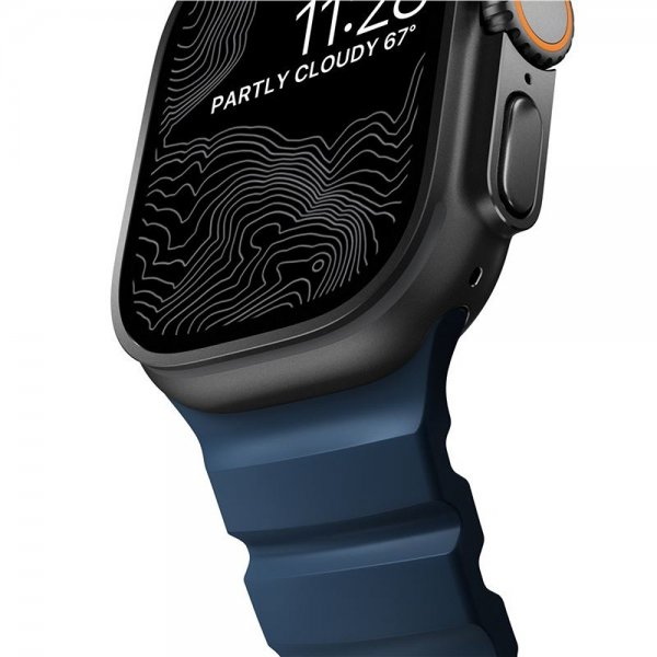 Nomad Apple Watch 44/45/46mm/Ultra 49mm Armband Rocky Point Svart Atlantic