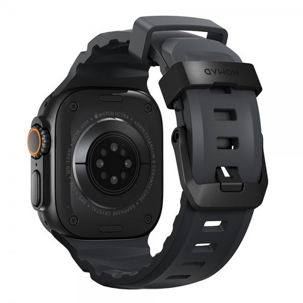 Nomad Apple Watch 44/45/46mm/Ultra 49mm Armband Rocky Point Svart Storm