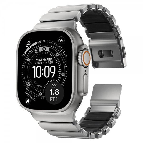 Nomad Apple Watch 44/45/46mm/Ultra 49mm Armband Stratos Band Natural Svart