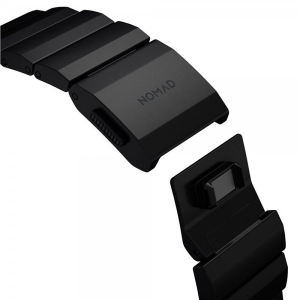 Nomad Apple Watch 44/45/46mm/Ultra 49mm Armband Titanium Band Svart