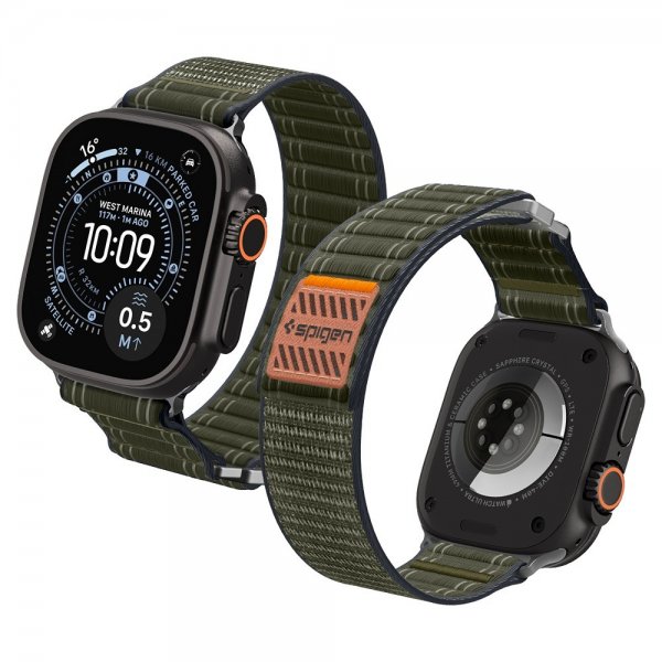 Spigen Apple Watch 44/45/46mm/Ultra 49mm Armband WBF0 Grön