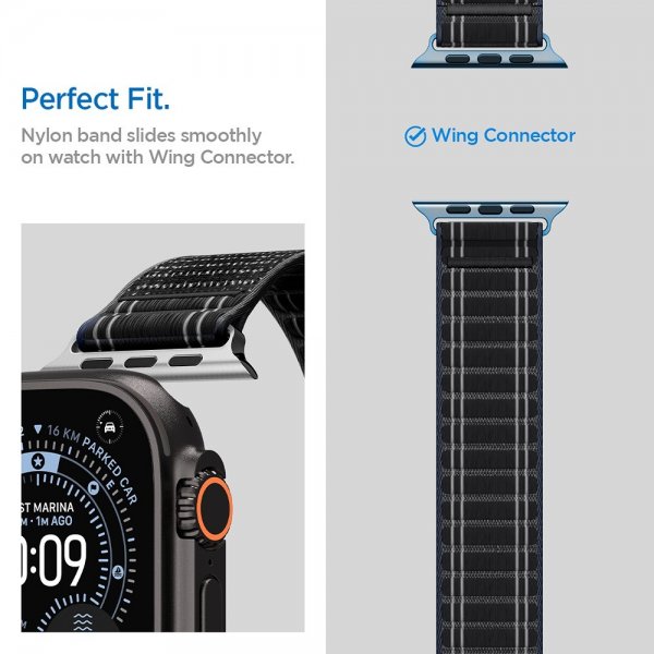 Spigen Apple Watch 44/45/46mm/Ultra 49mm Armband WBF0 Svart
