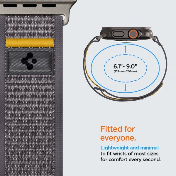 Spigen Apple Watch 44/45/46mm/Ultra 49mm Armband Athlex Air Active Gray
