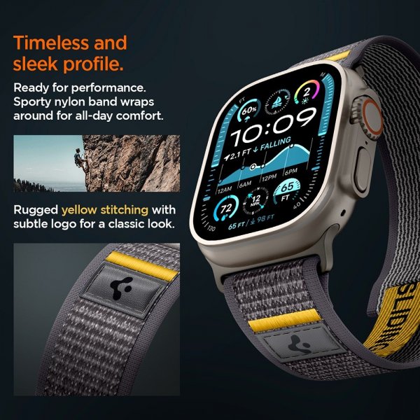 Spigen Apple Watch 44/45/46mm/Ultra 49mm Armband Athlex Air Active Gray