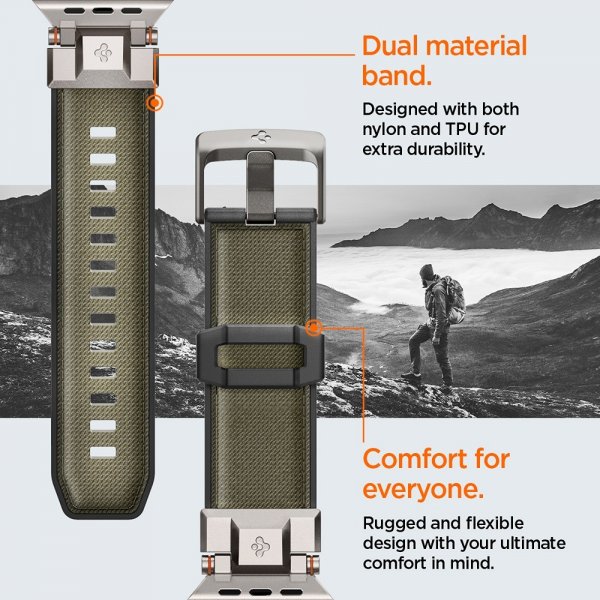 Spigen Apple Watch 44/45/46mm/Ultra 49mm Armband DuraPro Armor Military Green