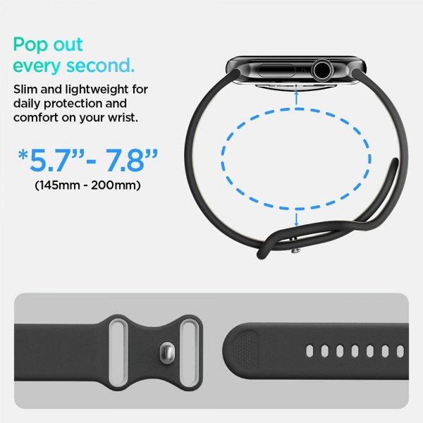 Spigen Apple Watch 44/45/46mm/Ultra 49mm Armband Nano Pop Black Sesame