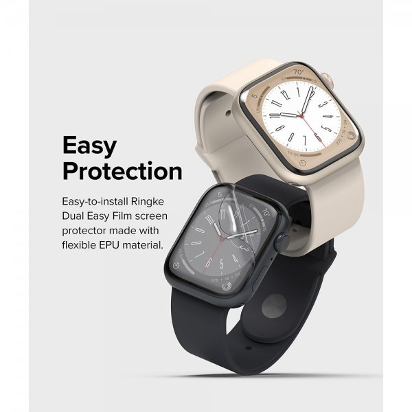 Ringke Apple Watch 44/45mm Skärmskydd Dual Easy Film 3-pack