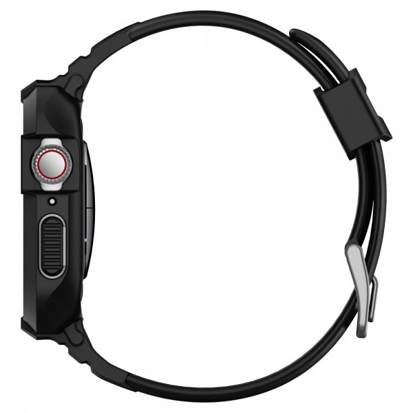 Spigen Apple Watch 44/45mm Skal med armband Rugged Armor Pro Svart