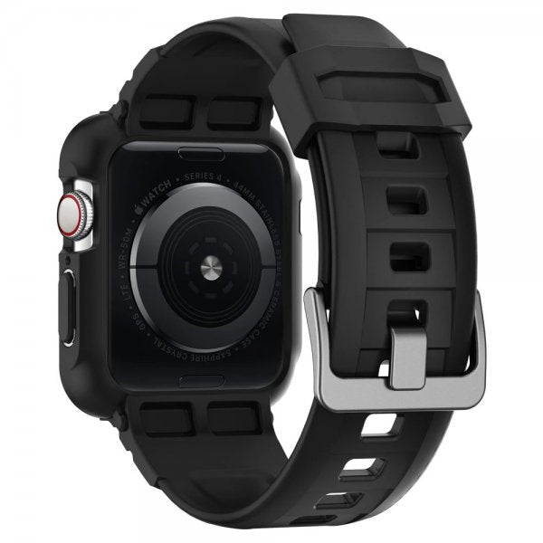 Spigen Apple Watch 44/45mm Skal med armband Rugged Armor Pro Svart