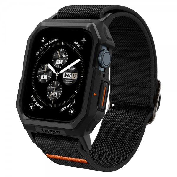 Spigen Apple Watch 45mm Armband och Skal Lite Fit Pro Matte Black