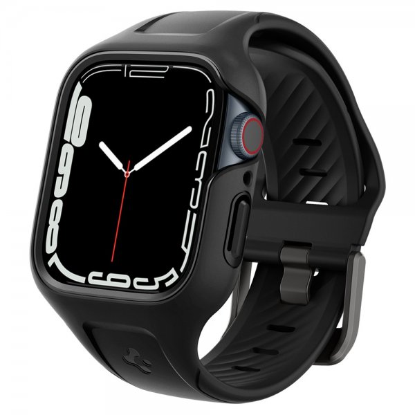 Spigen Apple Watch 45mm Skal med Armband Liquid Air Pro Svart