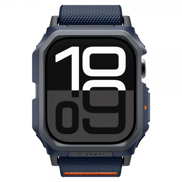 Spigen Apple Watch 46mm (Series 10/11) Armband och Skal Lite Fit Pro Navy Blue