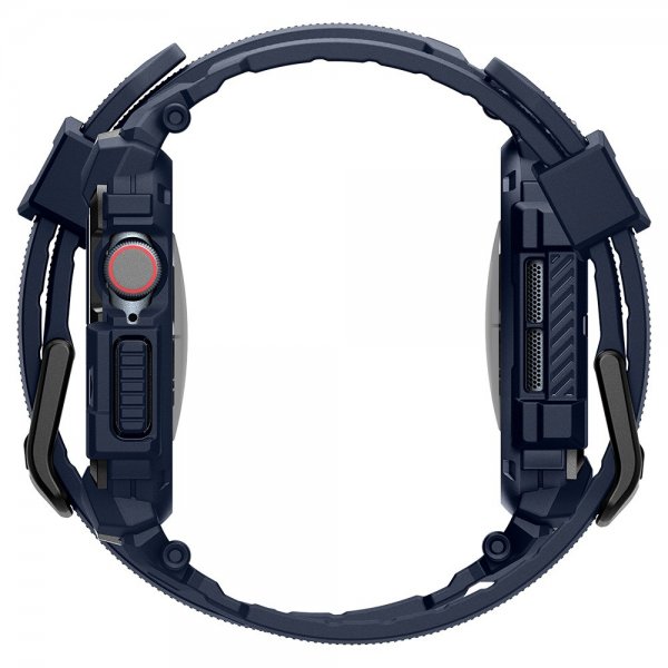 Spigen Apple Watch 46mm (Series 10/11) Armband och Skal Rugged Armor Pro Navy Blue