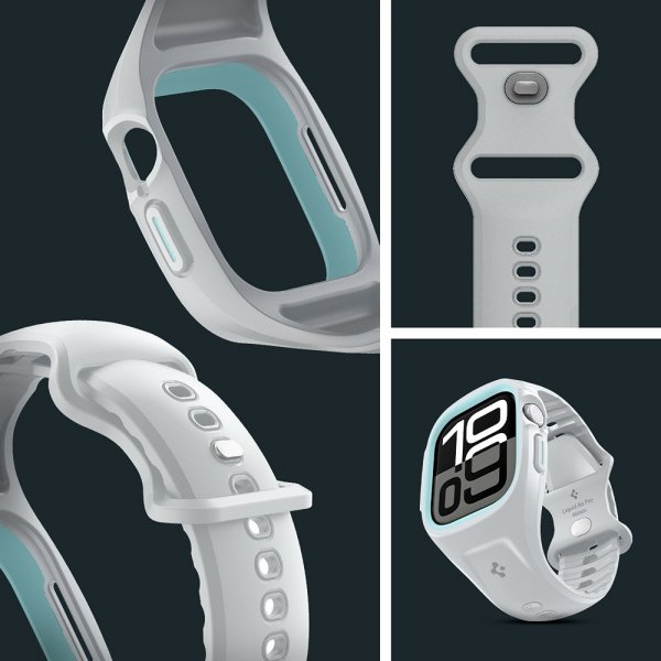 Spigen Apple Watch 46mm (Series 10/11) Skal med Armband Liquid Air Pro Grå