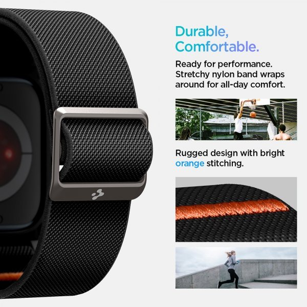 Spigen Apple Watch 46mm (Series 10/11) Armband och Skal Lite Fit Pro Matte Black