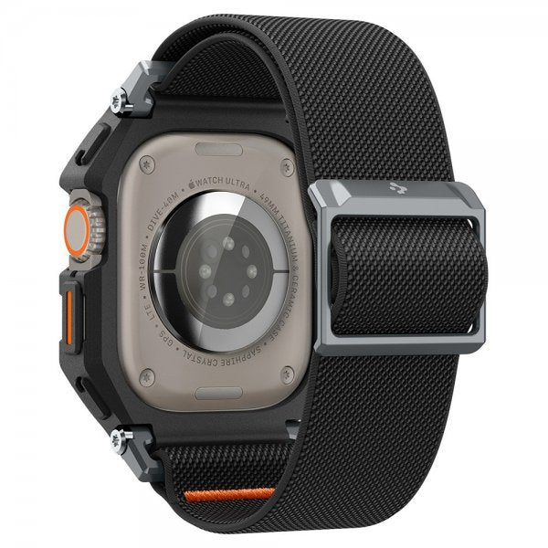 Spigen Apple Watch Ultra 49mm Armband och Skal Lite Fit Pro Matte Black