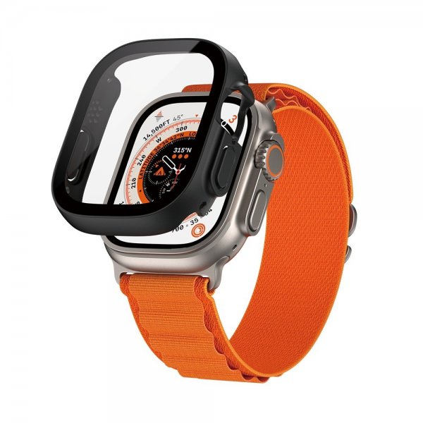 PanzerGlass Apple Watch Ultra 49mm Skal med Skärmskydd Full Body Protector D3O Svart