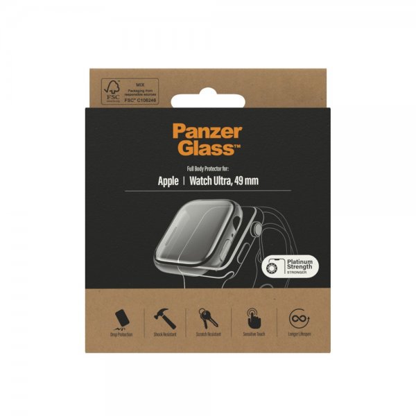 PanzerGlass Apple Watch Ultra 49mm Skal med Skärmskydd Full Body Protector Transparent