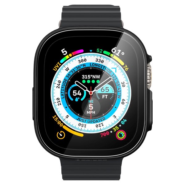 Spigen Apple Watch Ultra Skal med Skärmskydd Thin Fit 360 Svart