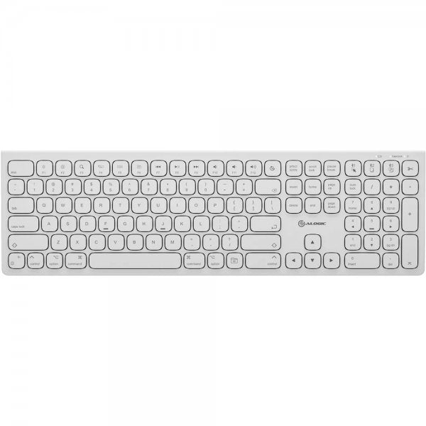 ALOGIC Trådlöst Tangentbord Echelon Bluetooth USB-C Uppladdningsbart Vit