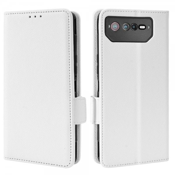 Asus ROG Phone 6/ROG Phone 6 Pro Fodral Litchi Vit