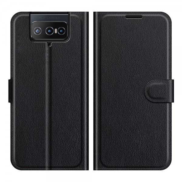 Asus Zenfone 8 Flip Fodral Litchi Svart