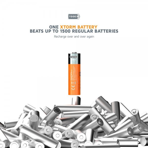 Xtorm Batteri AA Uppladdningsbara USB-C 4-pack