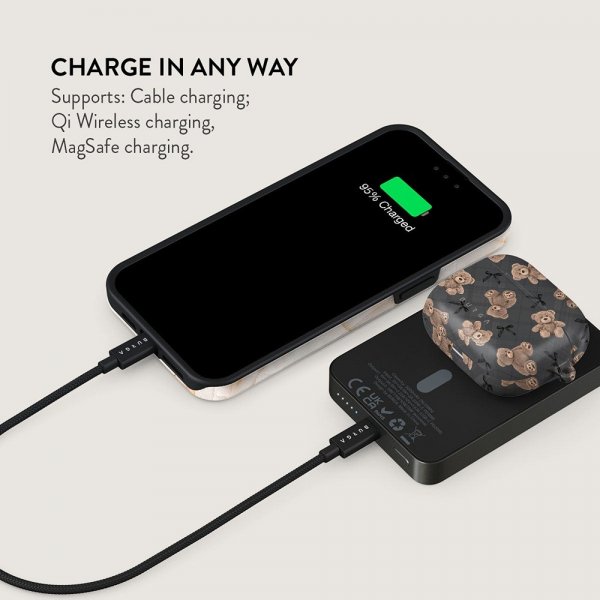 Burga Powerbank MagSafe 5000 mAh BFF Metallgrå