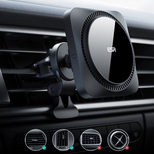 ESR Bilhållare HaloLock Wireless Car Charger MagSafe