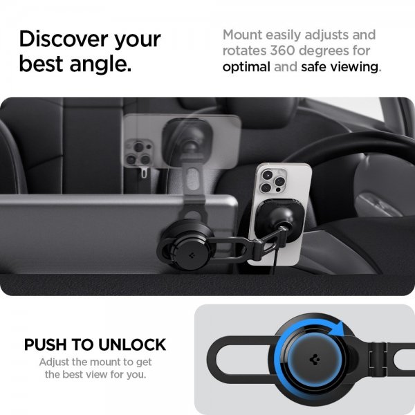 Spigen Bilhållare med trådlös laddning OneTap Pro 3 Tesla Skärmmontering MagFit