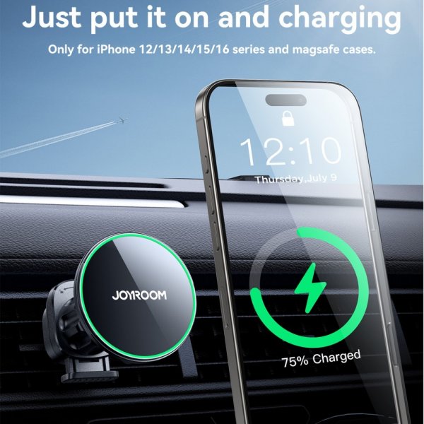 Joyroom Bilhållare Qi2 15W Magnetic Wireless Car Charger Holder