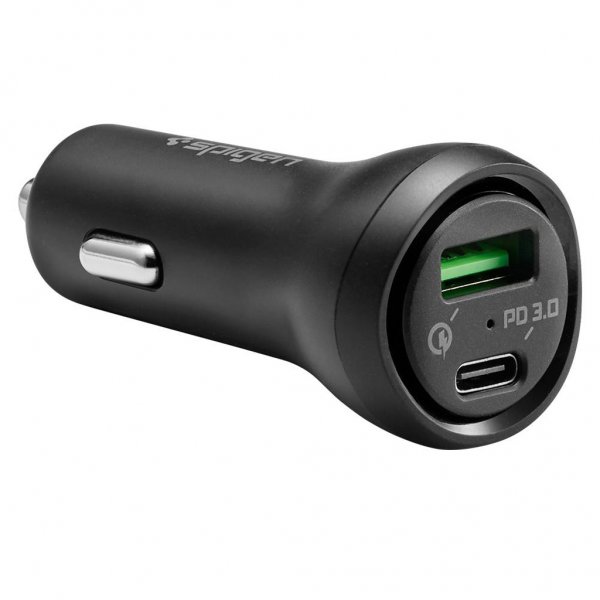 Spigen Billaddare F31QC USB-C PD 30W Svart