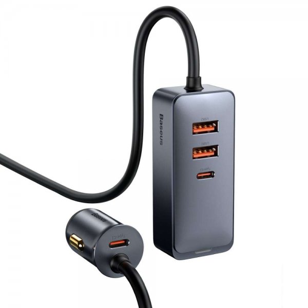 Baseus Billaddare Share Together 120W 2 USB-A & 2 USB-C Svart