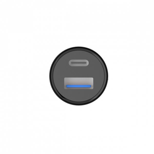 Gear Billaddare USB-C PD 30W + USB-A QC18W Svart