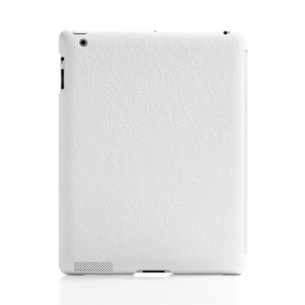 Bluelounge iPad 9.7 (gen 2/3/4) Skal Blom mönstrat Vit