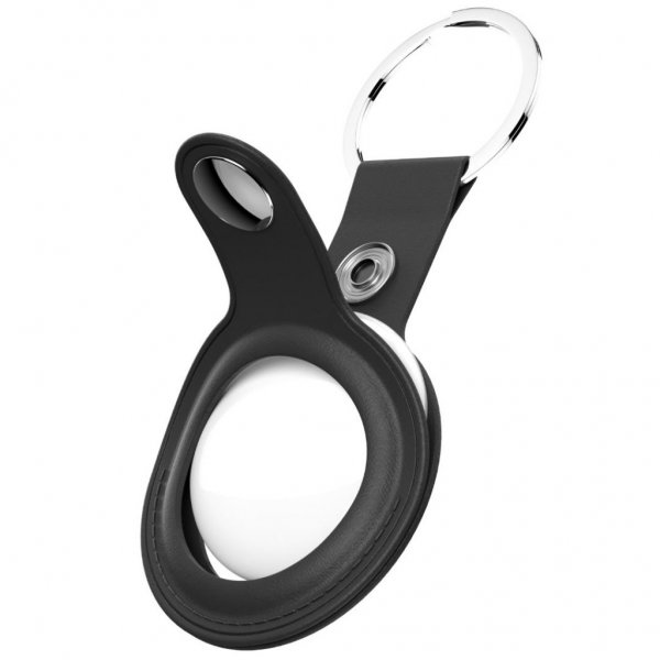 KeyBudz AirTag Hållare Läder Svart